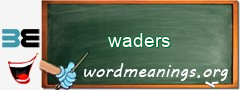 WordMeaning blackboard for waders